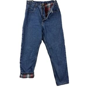 Vintage‎ 90s Flannel Lined Jeans Women's 14 High Waisted Guide Gear 100% Cotton